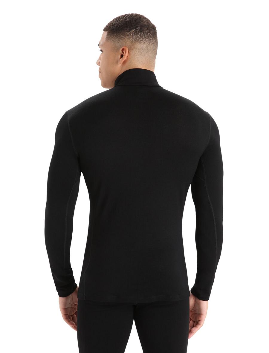 Base Layers Icebreaker Merino 260 Tech Long Sleeve Half Zip Thermal Top Męskie Czarne | PL 1560HAPK